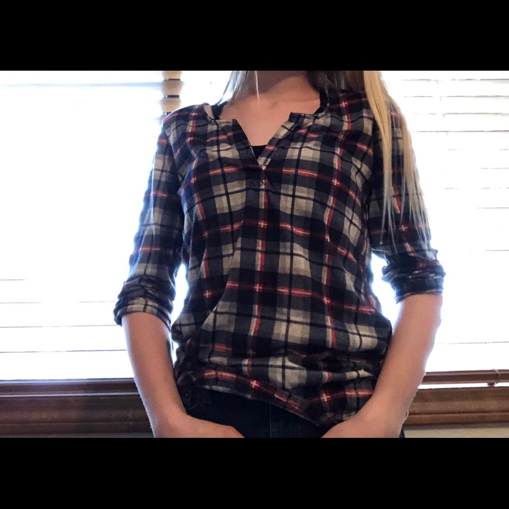 3/4 sleeve flannel from rue 21